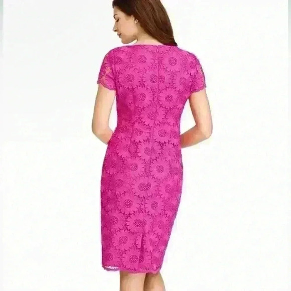 Talbots Women’s Sunflower Lace Sheath Midi size 6P new without tags NWOT - Picture 2 of 12